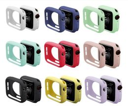 for Apple Watch TPU Case band Silicone cover iWatch Series 4 3 2 1 Full Protection Colourful Cases 42mm 38mm 40mm 44mm6039603