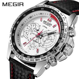 MEGIR Military Watch Men Relogio Masculino Fashion Luminous Army Watches Clock Hour Waterproof Men Wrist Watch xfcs 1010 X0524309b