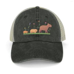 Ball Caps Hamster Guinea Pig And Capybara Cowboy Hat Fluffy Uv Protection Solar Military Tactical Cap Woman Men's