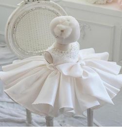 Baby Girl Christening Dress For Baptism Wedding Big Bow Layered Tulle Newborn Party Wear Infant Princess 1 Year Birthday Dress4905994