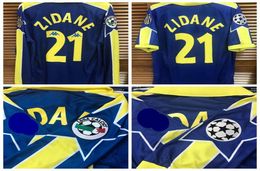 ju 9798 vintage classic Away Shirt Jersey Long Short Sleeves Del Piero Zidane Custom Name Number Patches Sponsor7603746