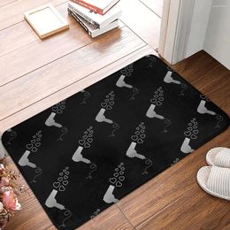 Carpets Salon Life Bathroom Mat Hairdresser Blowdryer Doormat Flannel Carpet Outdoor Rug Home Decoration