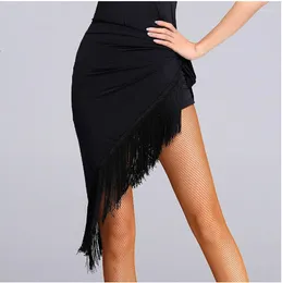 Stage Wear Sexy One Skirt Adult Latin Dance Dress Costume Women 's Black Practise Triangle Dresslady Fringed