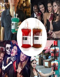 Clear Halloween Food Grade PVC Drink Bag The Vampire Diaries Cosplay Blood Bag Props Halloween Decoration Supplies6583972