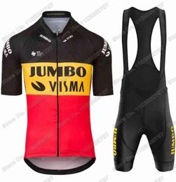 Team Cycling Jersey Belgian Set Wout van Aert Cycling Clothing Road Bike Suit Bib Shorts Ride Apparel2354667