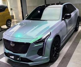 Dreamy Glossy Candy Metallic Green Gray Vinyl Wrap DIY Adhesive Film Sticker Chameleon Car Wrapping Foil Roll Air Bubble 3542240