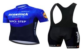 2021 Quick Step cycling team clothing mens pro team suit blue short sleeve jersey and bib shorts ropa ciclismo maillot3075082