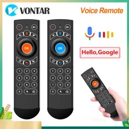 Keyboards G21 Pro Gyroscope Voice Remote Control 2.4G Wireless Keyboard Air Mouse with IR Learning Microphone for Android TV Box X3 Pro