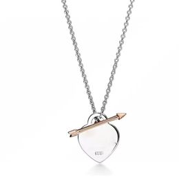 Classic Versatile Heart Pendant Necklaces AG925 Women Jewelry Sterling Silver Valentine Day Christmas Gift Friend236S