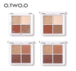 OTWOO 4 Colour Eyeshadow Palette Peach Waterproof Long Lasting Shimmer Matte Eye shadow Soft Smooth Primer Makeup Cosmetics3838686