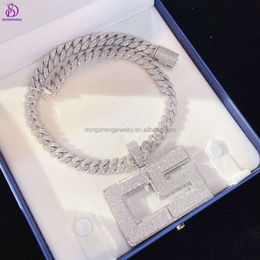 Men and Women Fashion Jewelry Custom Hip Hop 925 Silver Pendant 4inch Iced Out Vvs Moissanite Diamond Pendant