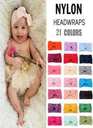 21 Colours INS European and American baby candy Colour Bow headband baby girl elegant hair bows accessories4972795
