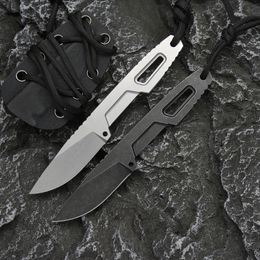 Top Quality Outdoor Tactical Knife Camp Straight Knife Jungle Rescue Survival Knife Black/White Blade Sharp Hiking EDC Tool 511