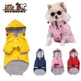 Raincoats SUPREPET Pet Dog Clothes for Puppy Windproof Dog Jacket Rainproof Dog Raincoat Dog Sport Hoodies Jackets Popa Perro