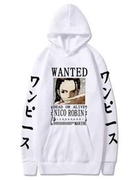 Men039s Hoodies Sweatshirts Anime One Piece Robin Hoodie Men Print Pullovers Harajuku Pullover Sweatshirts Long Seve Loose Stre2106367