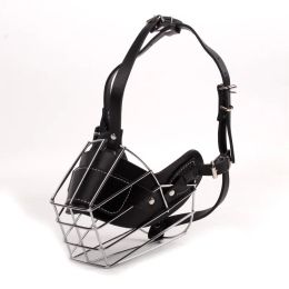 Muzzles Strong Metal Wire Basket Dog Muzzle for Small Medium Large Dog Amstaff Pitbull Bull Terrier AntiBite Bark Chew Muzzles