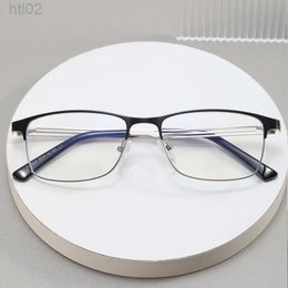 Hbp New Business Leisure Eyebrow b Titanium Glasses for Mens Handsome Anti Blue Light Flat Lens Myopia Glasses Frame Trendy