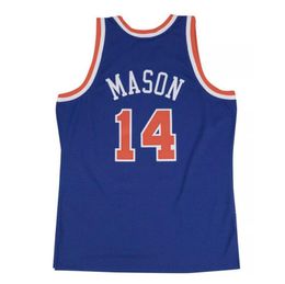 Stitched Basketball jerseys Anthony 14 Mason 1991-92 mesh Hardwoods classic retro jersey S-6XL
