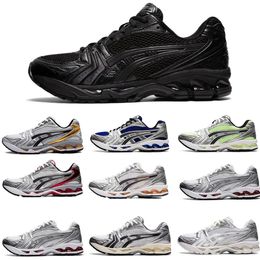 Designer Gel Kayano14 Men Casual Shoes Trainers Sports Shoe Black Silver Low Athletic Running Shoe Women Sneakers