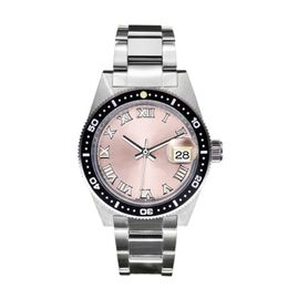 Classic 28mm Pink Women's Watches Automatic Mechanical Stainless Steel Strap Fashion Ladies Watch Roman Numeral Clock Gift281R