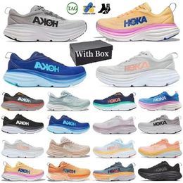 2024 Hoka Clifton 9 Atlético Running Shoes Hokas Bondi 8 Carbono X 2 Sneakers Absorção de Choque Road Moda Mens Mulheres Top Designer Mulheres Homens