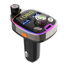 Bluetooth Car Kit Charger Wireless BT 50 Auto FM Transmitter Hands Calling With 5V36A PDDouble USB Ports9811454