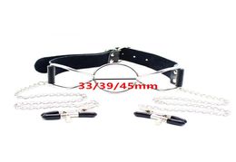 Metal Nipples Clamps Mouth Gag Plug Bondage Slave Restraints Leather Belt In Adult Games For Couples Fetish Oral Sex Toys For Wome2828529