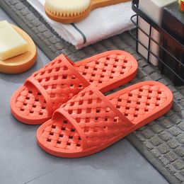 Bathroom plastic non-slip fro 2024 hollowed-out men's and women's slippers Hotel Hotel Home couples simple home flip-flops