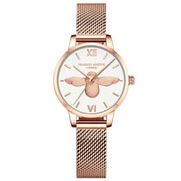 Wristwatches Fashion Unique Ladies Watch Women Watches 2021 Designer 3D Bee Face 3ATM Water Resisitant Japan Quartz Movement246E