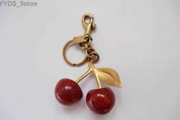 Keychains Lanyards cherry style red color Lipstick Cozy/bag parts mode fashion 240303