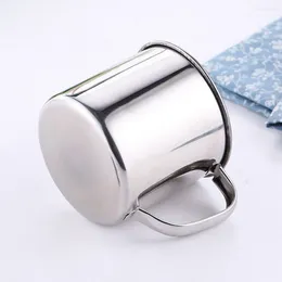 Mugs Lightweight Coffee Tea Cup 200/380ML Camping Drinking Handle Outdoor Portable Stainless Steel Useful