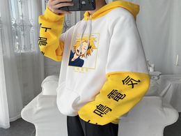 Men039s Hoodies Sweatshirts Anime My Hero Academia Kaminari Denki Cartoon Hooded Winter Harajuku Casual Women Clothes Streetw7201067