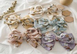 Large Bow Knotted Spring Clips Ladies Three Layer Chiffon Handmade Hair Clip Head Jewelry Girls Fashion Hair Accessories9711064