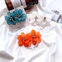 Stud Earrings Peadrglf Design Exaggerated Petals Ladies Jewellery Temperament Holiday Wind Korean For Women.