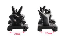 4PcsSet Novelty Finger Thumb Sights For 20mm Wide Rail Mount Base Scope Mount Decorationcx9131261