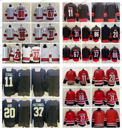 Top Quality 2022 Hockey Jerseys 20 Sebastian Aho 11 Staal 37 Andrei Svechnikov 86 Teuvo Teravainen 31 Frederik Andersen 88 Brent B7723504