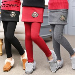 Trousers Winter Girl Legging Skirt Pant Baby Warm Thickening Leggings Children Girls Bootcut For 3-12 Kids Clothes