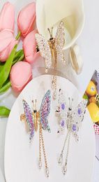 Girls Vintage Pearl Rhinestone Barrettes Simulation Butterfly Tassel Hair Clips Elegant Hairpin Fashion Hair Accessories4029631