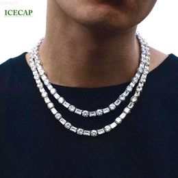 Hip Hop Jewellery 925 Sterling Silver Tennis Chain Necklace Iced Out Moissanite Tennis Chain for Men Women