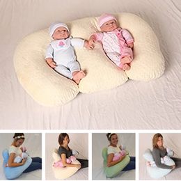 Baby Twin Pillow Nursing Breastfeeding Pillow Anti-spitting Feeding Cushions Baby Nest 240228