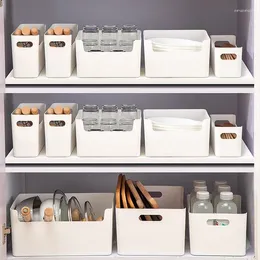 Storage Bottles Plastic Kitchen Box With Wall-mounted Cabinet No Drilling Organizer Multi-functional White Makeup Desktop Basket