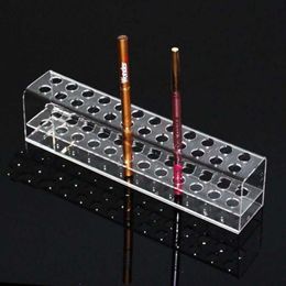 Transparent Jewellery Pouches 24 hole Acrylic Cosmetic box Eyebrow Pencil Brush Protector Makeup Brush Display Stand Organizer292q