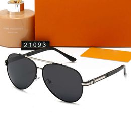 Designer sunglasses for women and men Lou Vuit New Polarised Toad Mirror Fashion Trend Driving Sunglasses Anti UV Glasses 21093 With Box