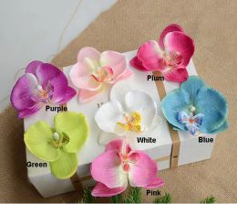 25PCS Silk Butterfly Orchids Artificial Flowers Head Orchid Arrangements for Wedding Car Home Decoration Mariage Flores Cymbidium Flowers 2024303