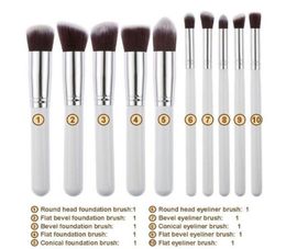 10pcs Makeup Brushes 10pcs Professional Cosmetic Brush Kit Nylon Hair Wood Handle Eyeshadow Foundation Tools3384284