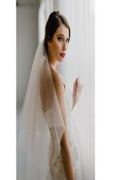 Bridal Veils Fashion Wedding Veil Tulle White Ivory Two Layers Bride Accessories Velo Novia Short Women With Comb1780855