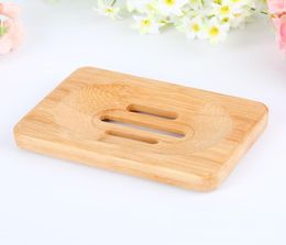 100PCS Natural Bamboo Wooden Soap Dish Wooden Soap Tray Holder Storage Soap Rack Plate Box Container for Bath Shower Bathroom LX888338399