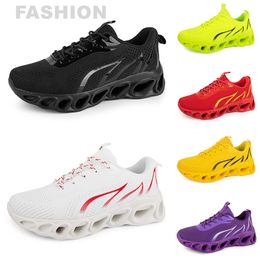 men women running shoes Black White Red Blue Yellow Neon Grey mens trainers sports outdoor athletic sneakers GAI color22