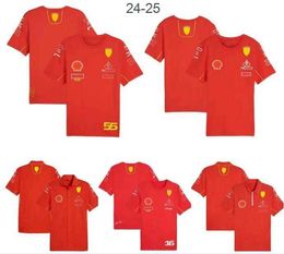 Men's T-Shirts 2024 New F1 Racing T-shirt Summer Team Polo Shirt Same Customized