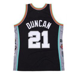 Stitched basketball jersey Tim Duncan 1997-2016 finals mesh Hardwoods classic retro jersey men women youth S-6XL